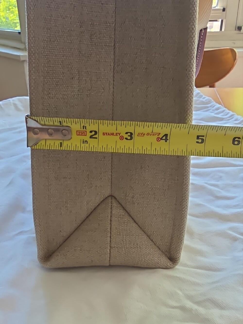 Chloé Beige Canvas Tote with Logo Straps and Brown Trim Large With Dust Bag - Picture 8 of 12